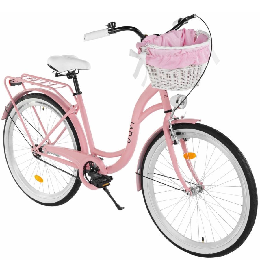 bicicleta oras davi lila 1 viteza, 26", 155 180 cm, roz/negru
