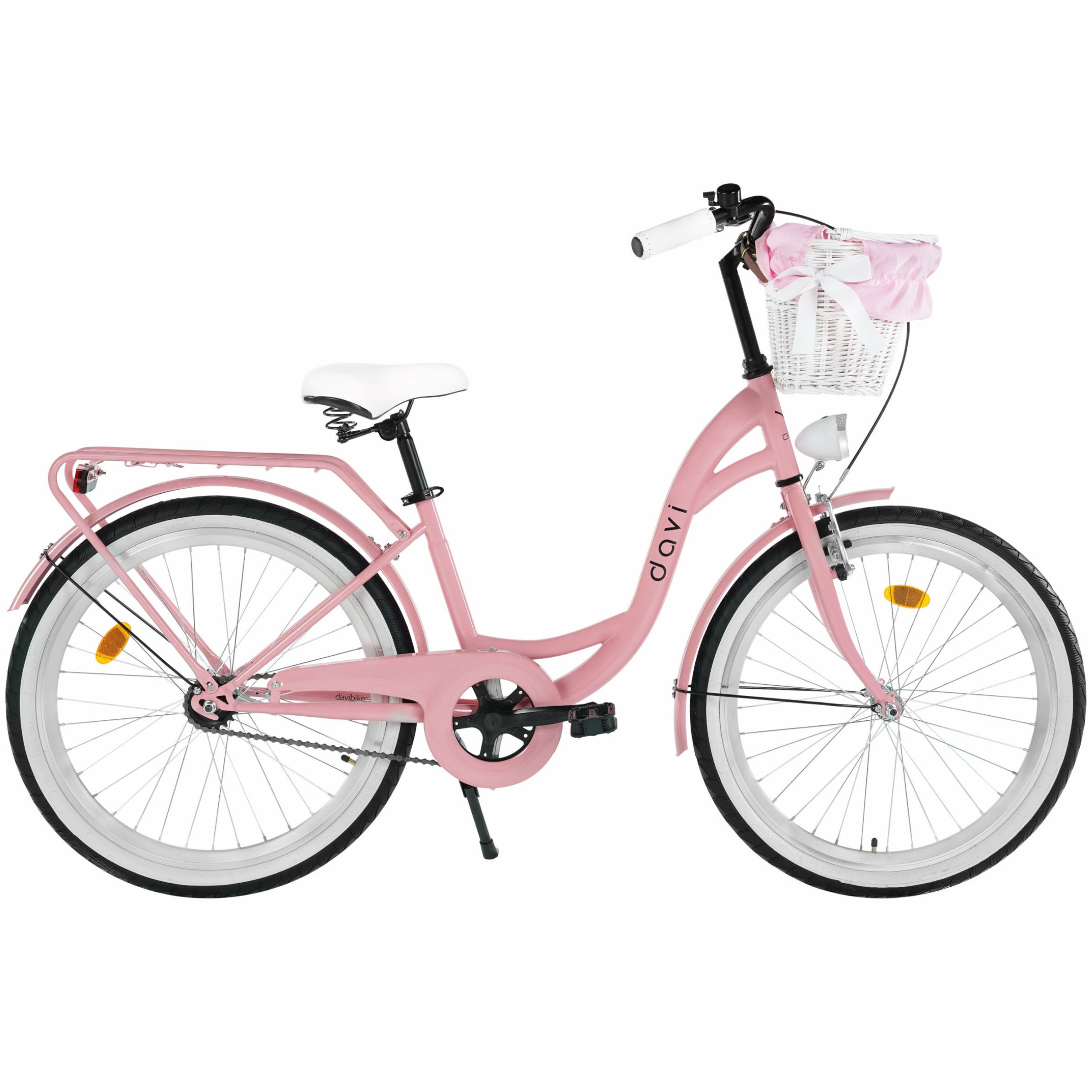 bicicleta oras davi lila 1 viteza, 26", 155 180 cm, roz/negru