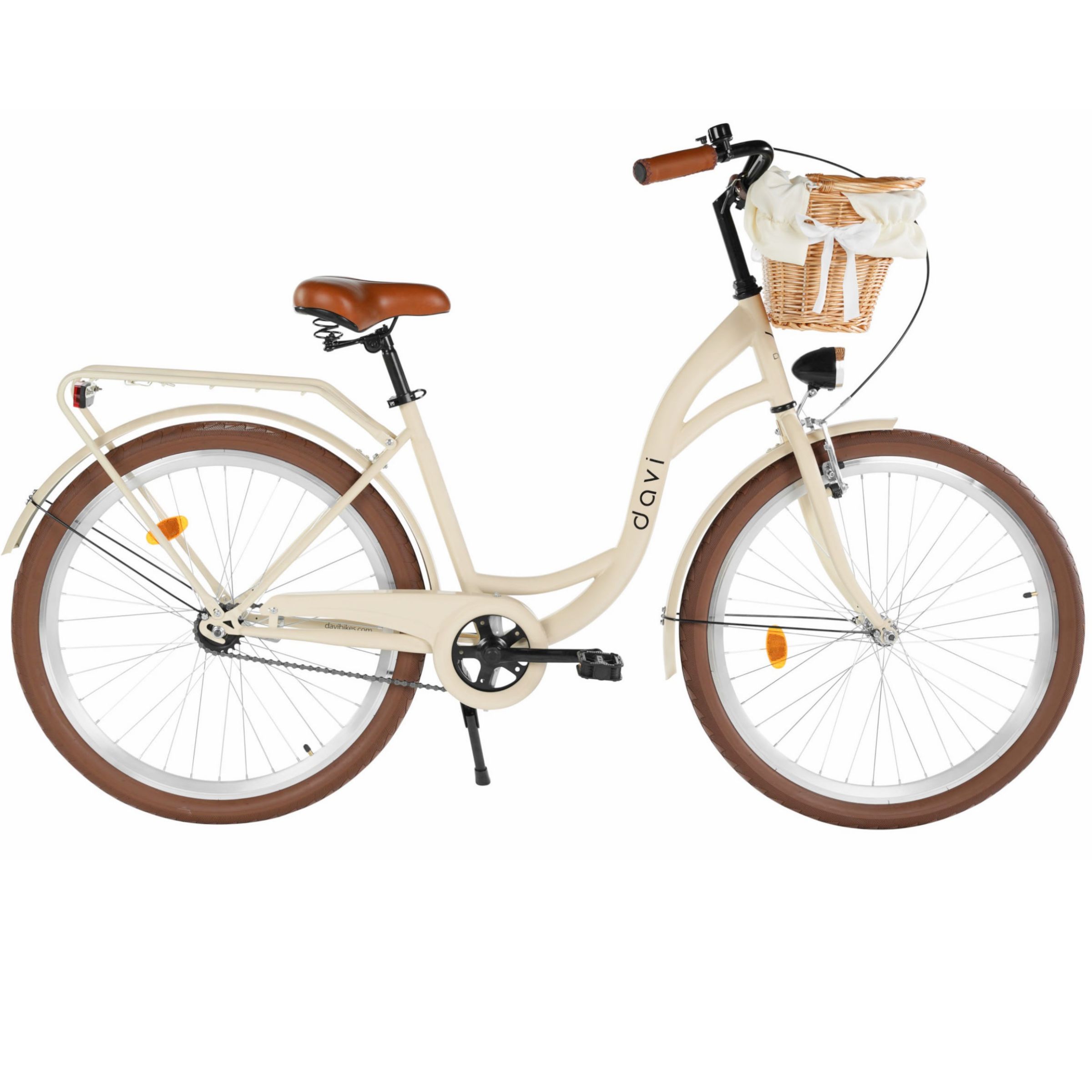 Bicicleta oras Davi Lila 1 viteza, 26", 155-180 cm, Maro Cafeniu