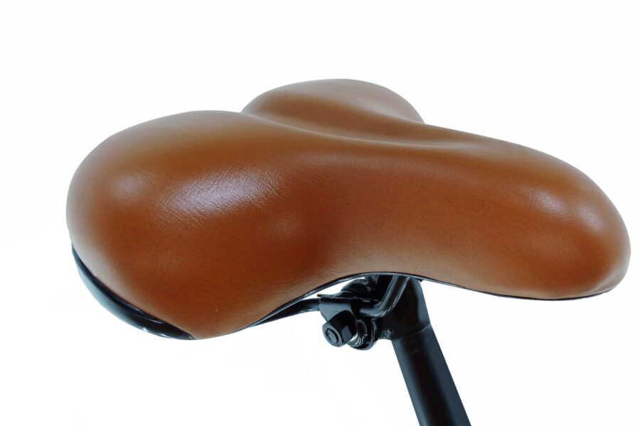 Saț de bicicletă maro, confortabil și ergonomic.