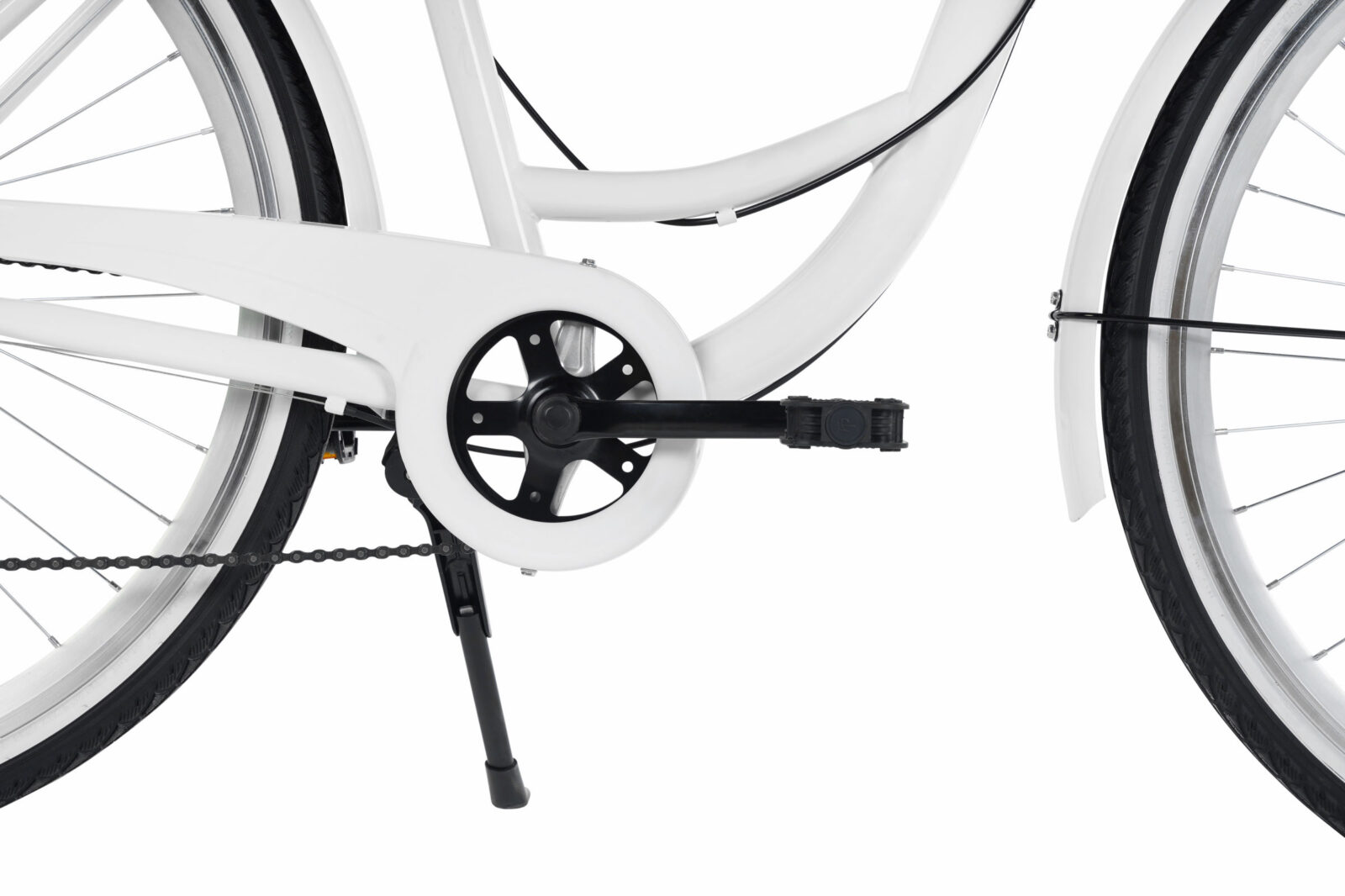 bicicleta dama davi lila 1 viteza, 28", 160 185 cm, alb/negru