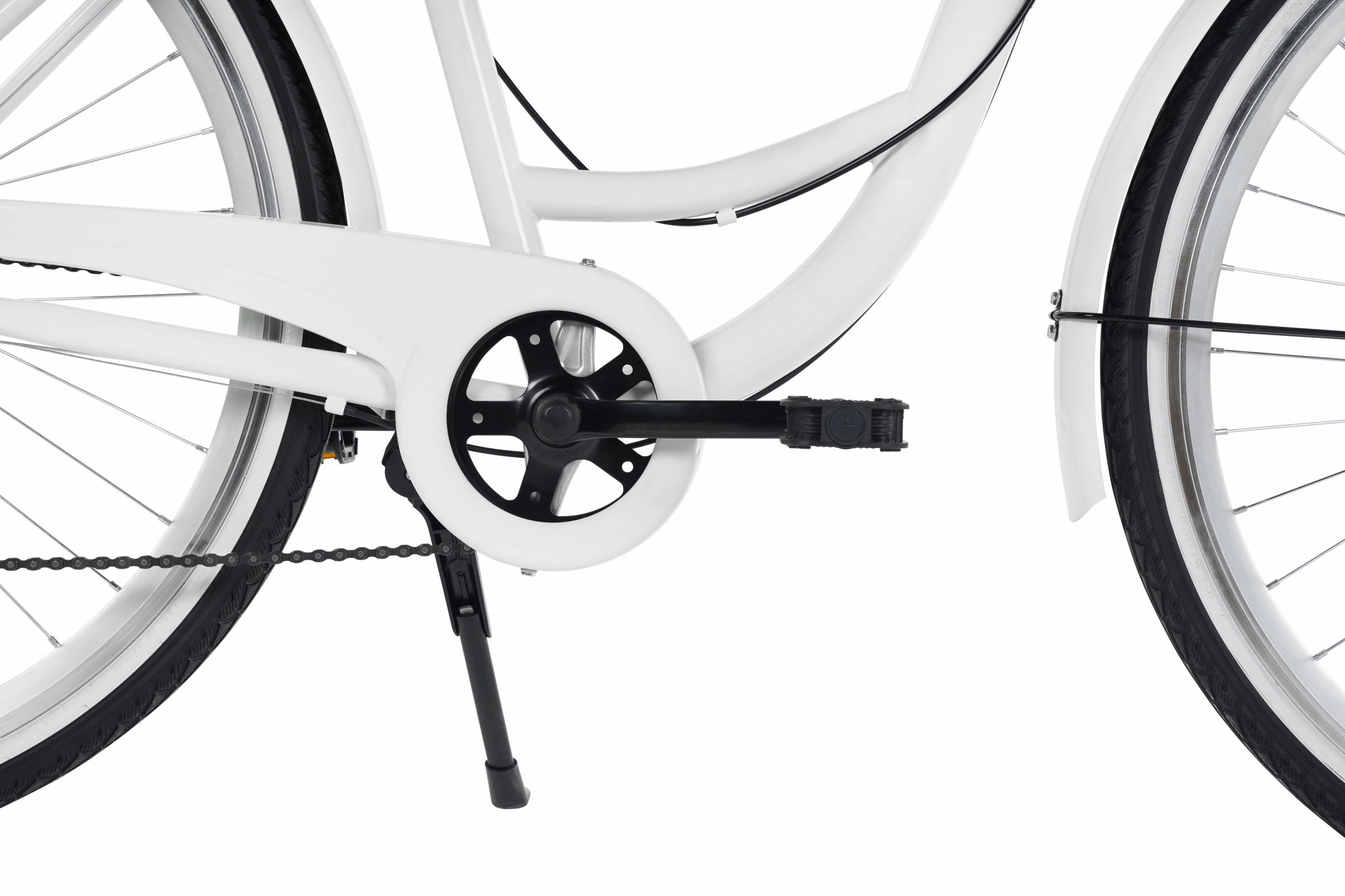 bicicleta dama davi lila 1 viteza, 28", 160 185 cm, alb/negru