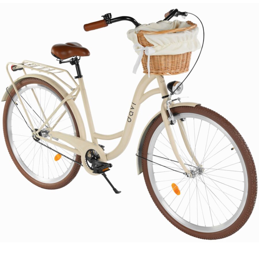 bicicleta dama davi lila 1 viteza, 28", 160 185 cm, maro cafeniu