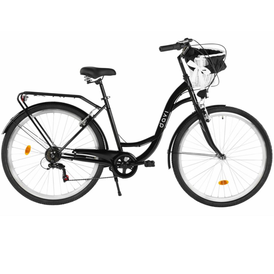 bicicleta dama davi emma 7 viteze, 28", 160 185 cm, negru