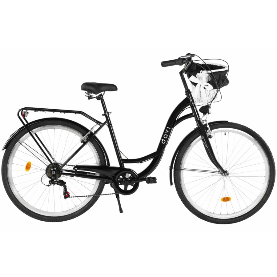 bicicleta dama davi emma 7 viteze, 28", 160 185 cm, negru