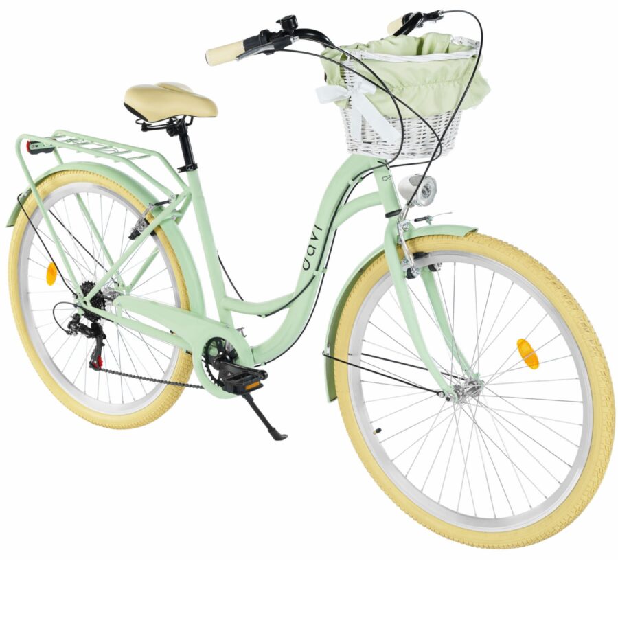 bicicleta dama davi emma 7 viteze, 28", 160 185 cm, verde/crem
