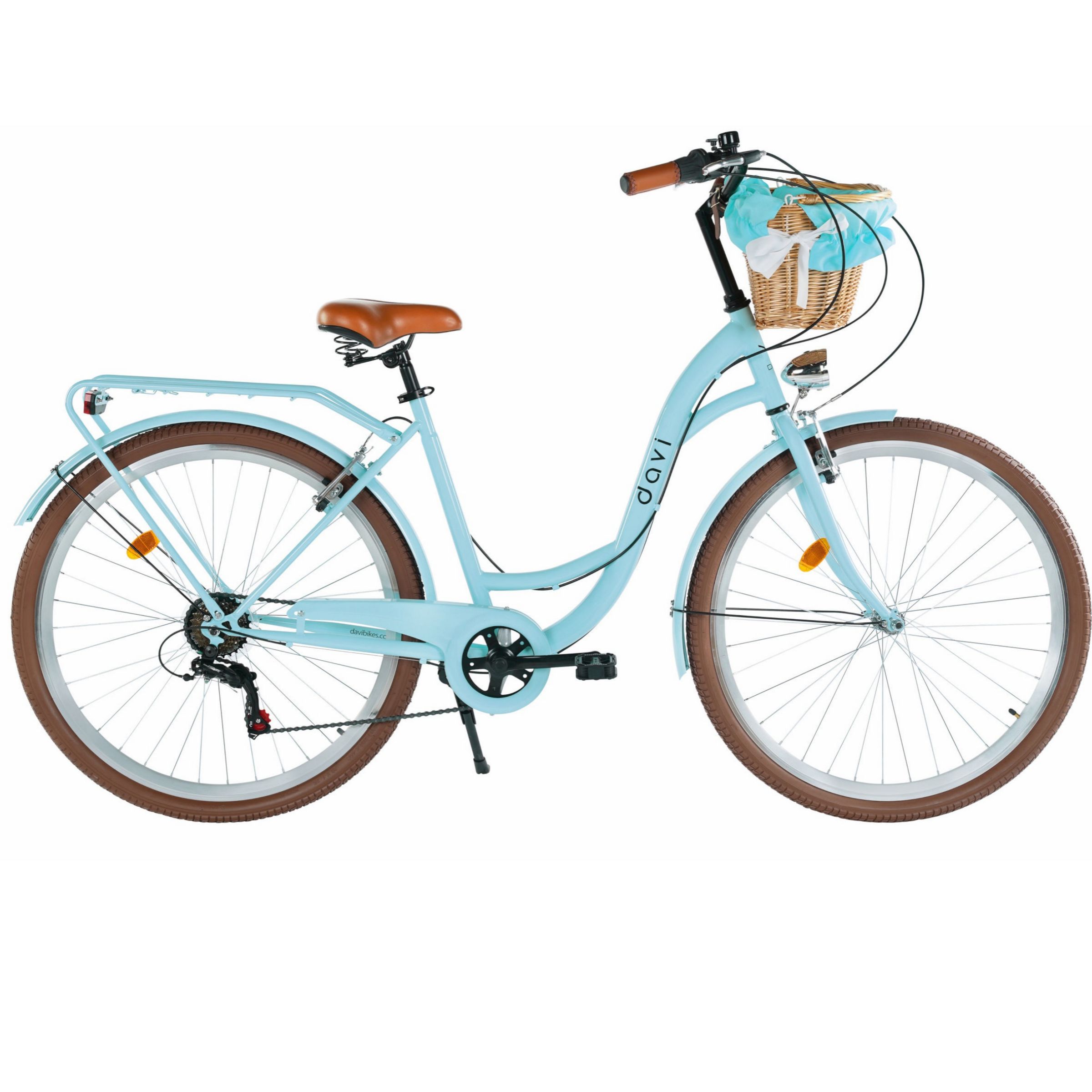 Bicicleta dama Davi Emma 7 viteze, 28", 160-185 cm, Albastru/Maro