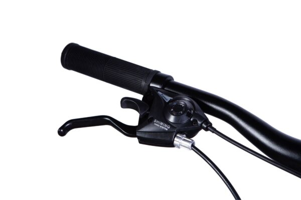 Manetă frână bicicletă neagră detaliu ghidon