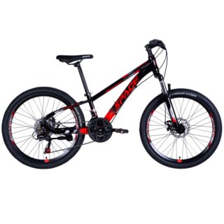 Bicicleta copii Mercury Aluminiu, 24", 130-160 cm, 21 viteze, Negru/Rose