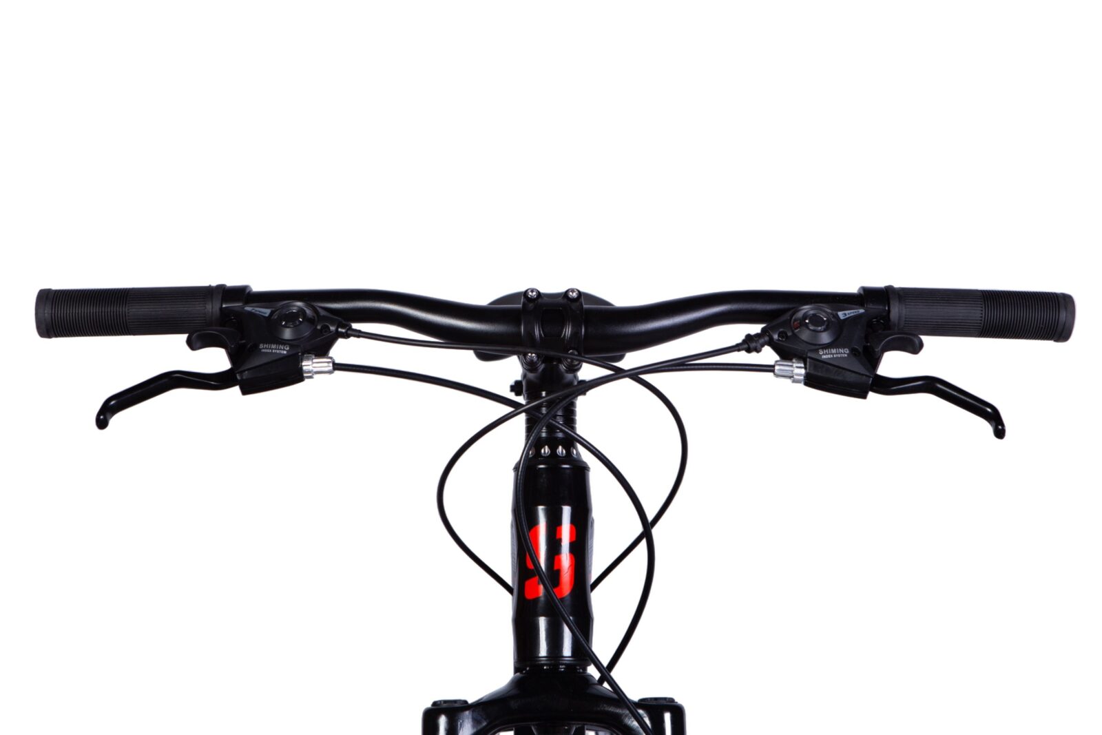 Ghidon bicicletă negru cu frâne integrate