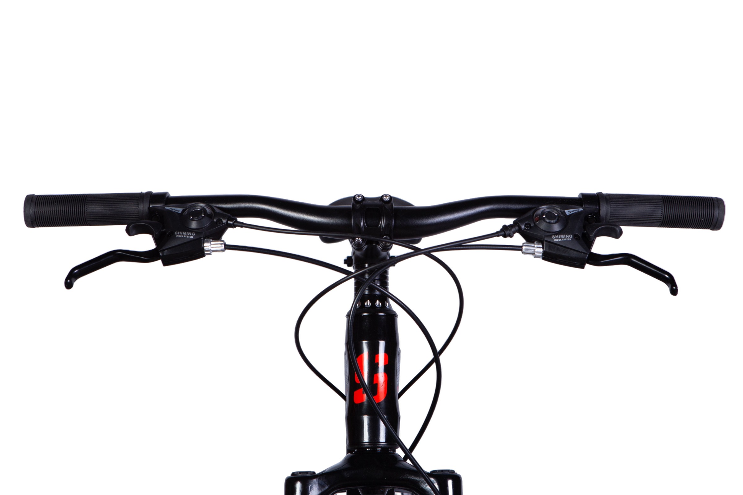 Ghidon bicicletă negru cu frâne integrate