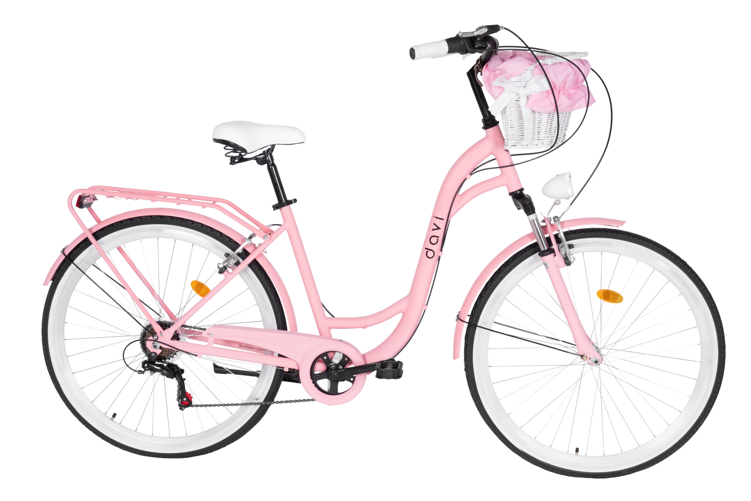 Bicicleta dama Davi Maria Aluminiu, 28", 160-185 cm, 7 viteze, Roz