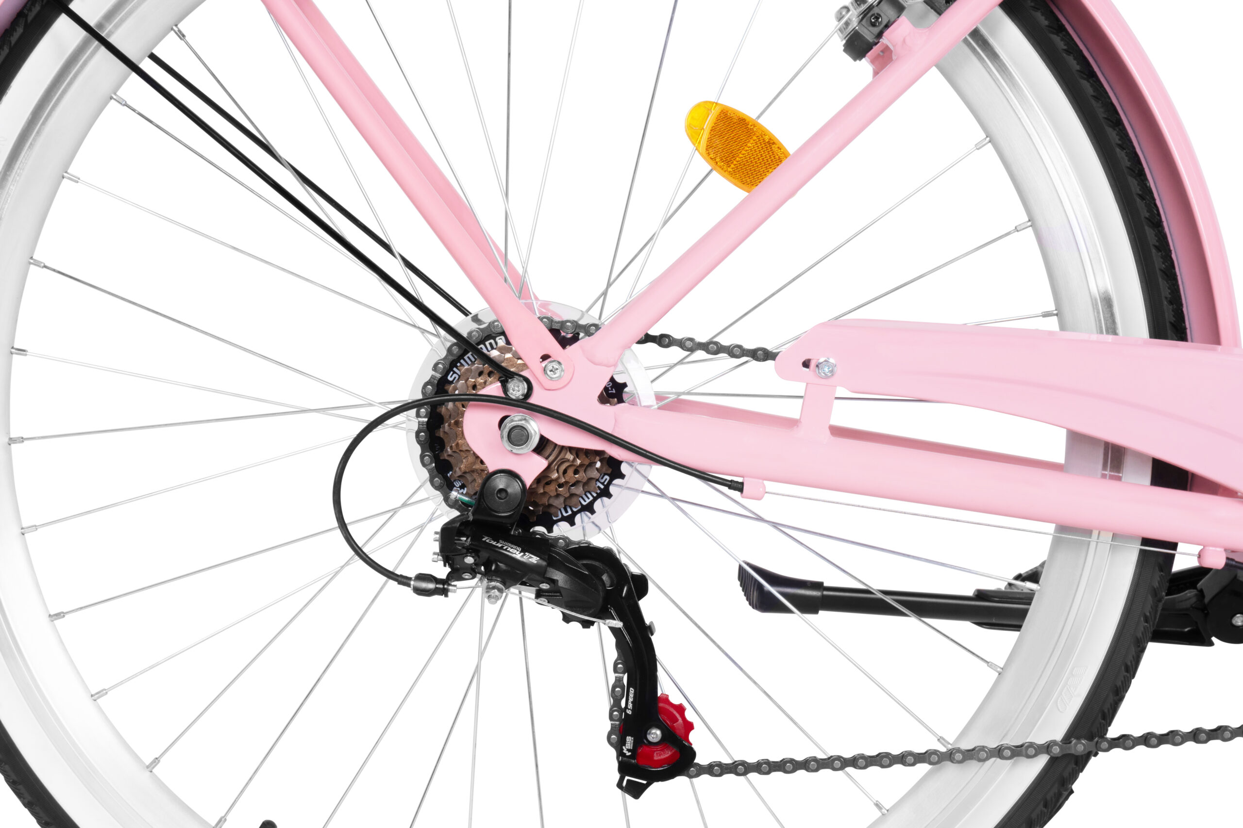 Bicicleta dama Davi Maria Aluminiu, 28", 160-185 cm, 7 viteze, Roz - imagine 4