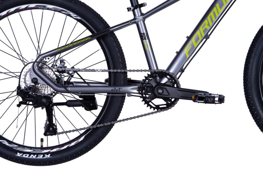 Bicicletă mountain bike cu cadru argintiu