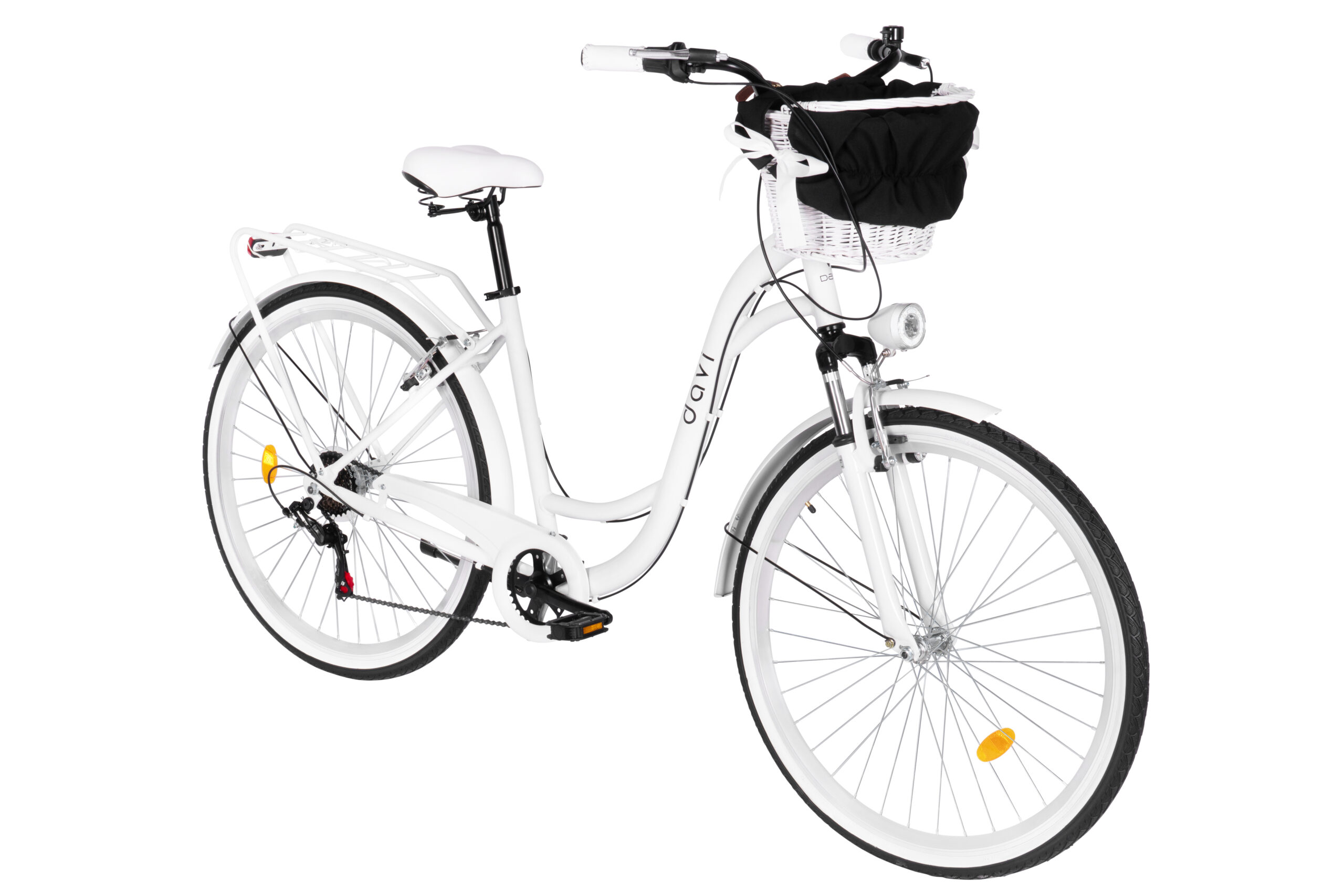 Bicicleta dama Davi Maria Aluminiu, 28", 160-185 cm, 7 viteze, Alb - imagine 2