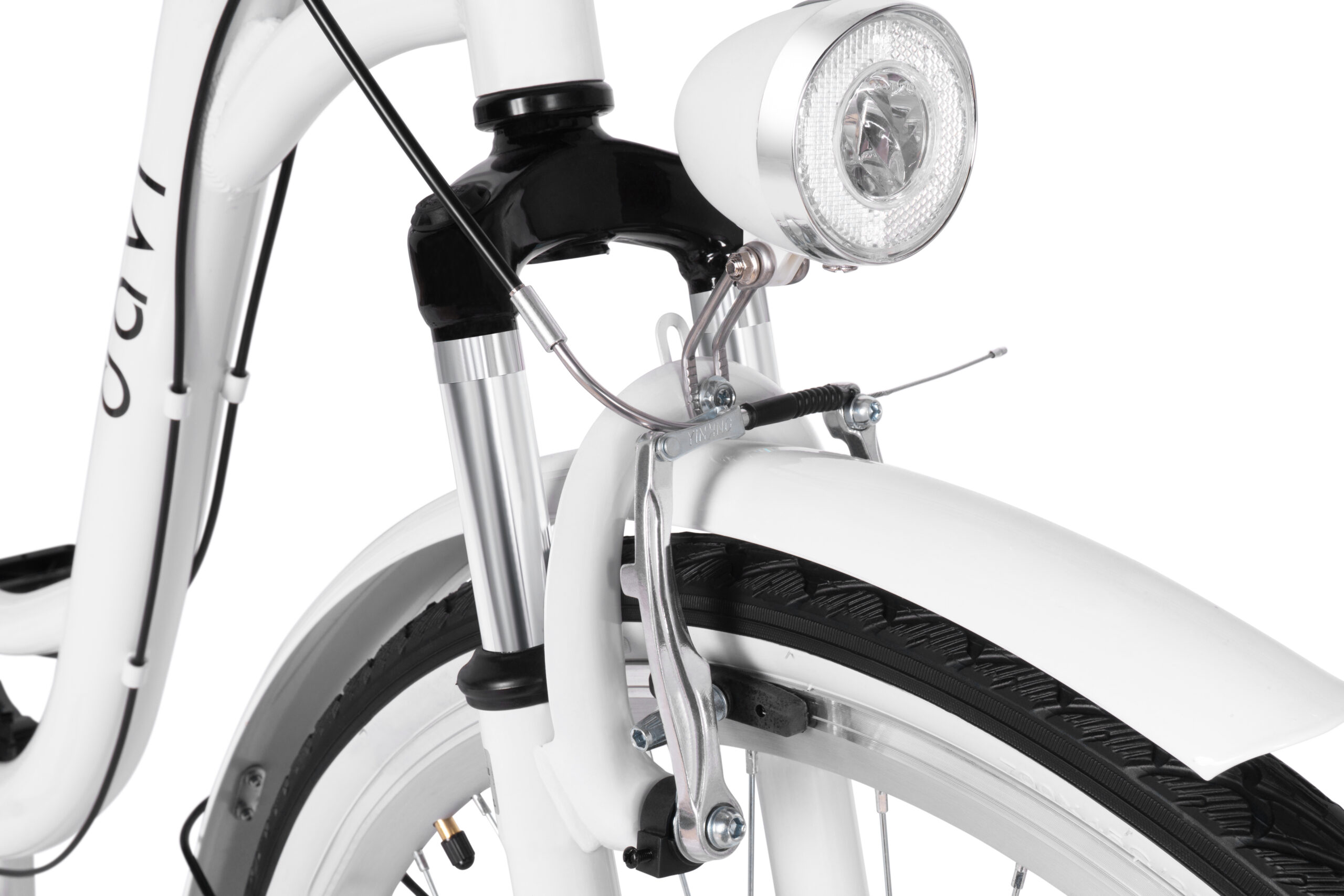 Bicicleta dama Davi Maria Aluminiu, 28", 160-185 cm, 7 viteze, Alb - imagine 10