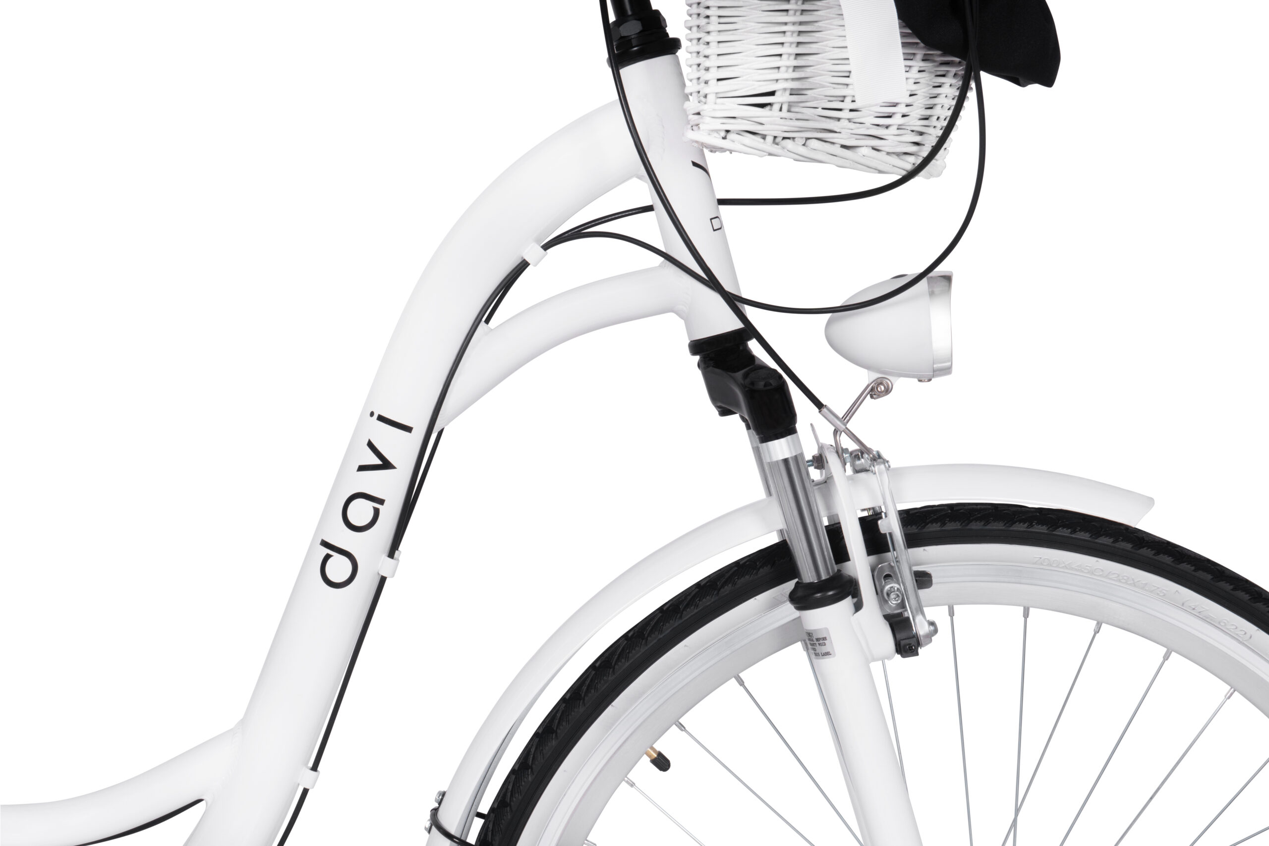 Bicicleta dama Davi Maria Aluminiu, 28", 160-185 cm, 7 viteze, Alb - imagine 7