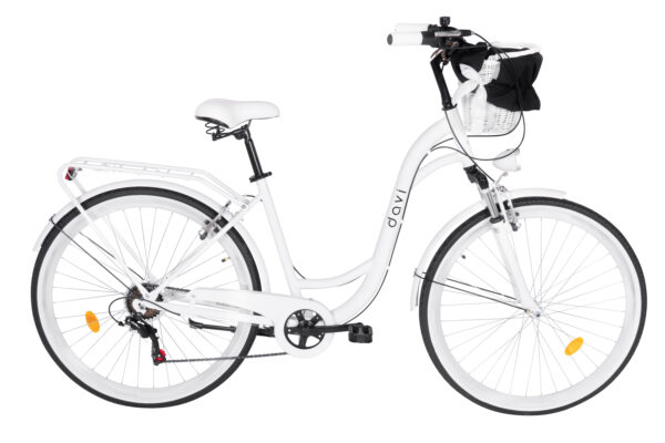 Bicicleta dama Davi Maria Aluminiu, 28", 160-185 cm, 7 viteze, Alb