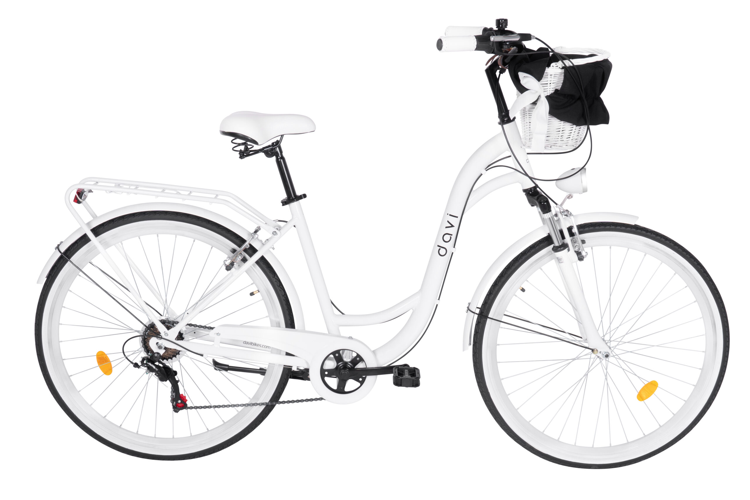 Bicicleta dama Davi Maria Aluminiu, 28", 160-185 cm, 7 viteze, Alb