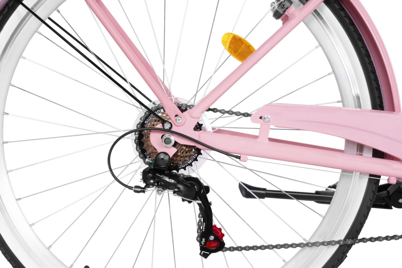 bicicleta dama davi maria aluminiu, 28", 160 185 cm, 7 viteze, roz