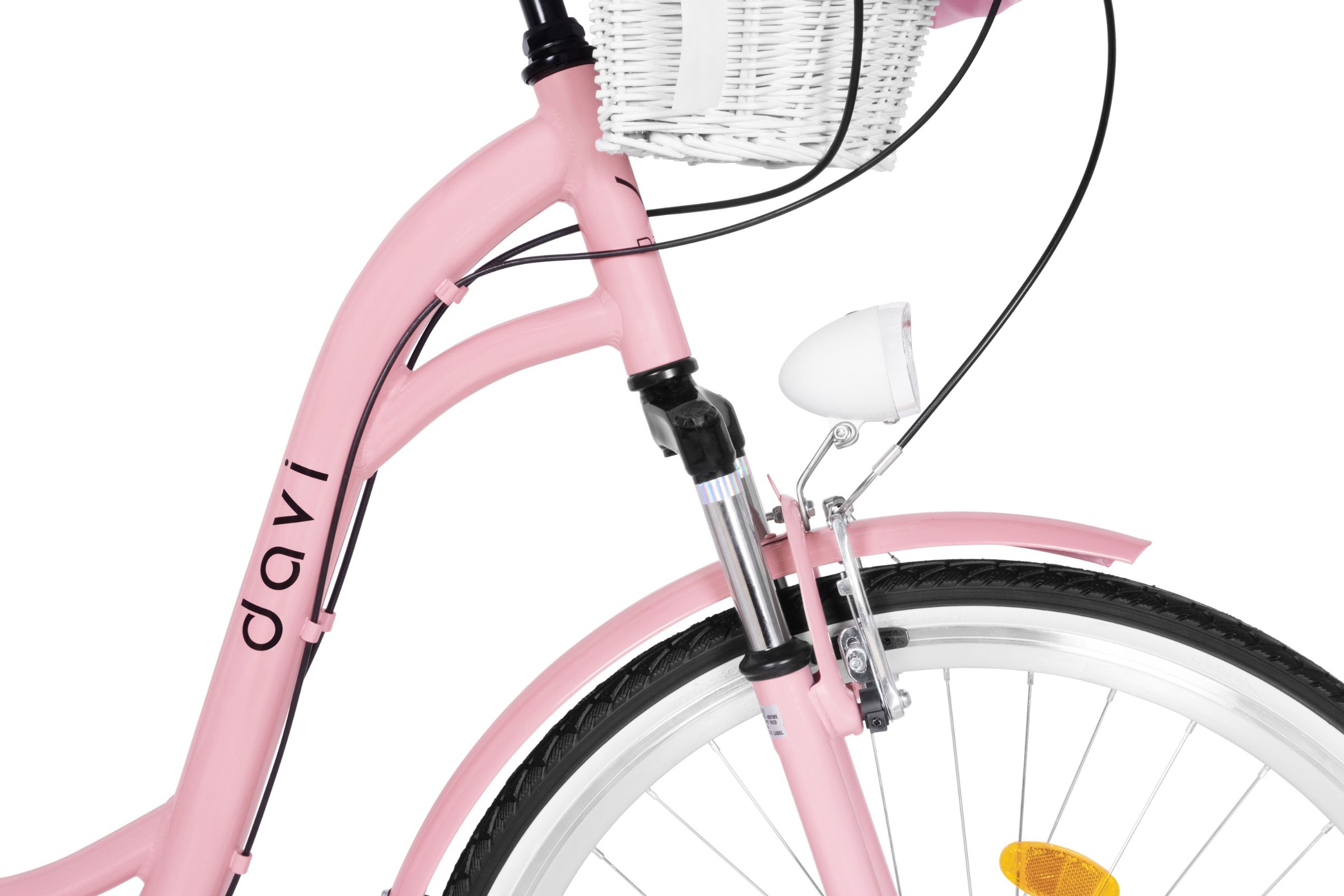 bicicleta dama davi maria aluminiu, 28", 160 185 cm, 7 viteze, roz