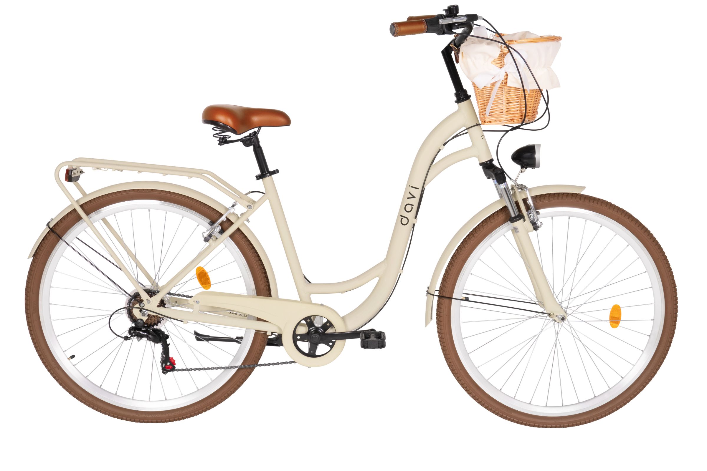 Bicicleta dama Davi Maria Aluminiu, 28", 160-185 cm, 7 viteze, Maro Cafeniu