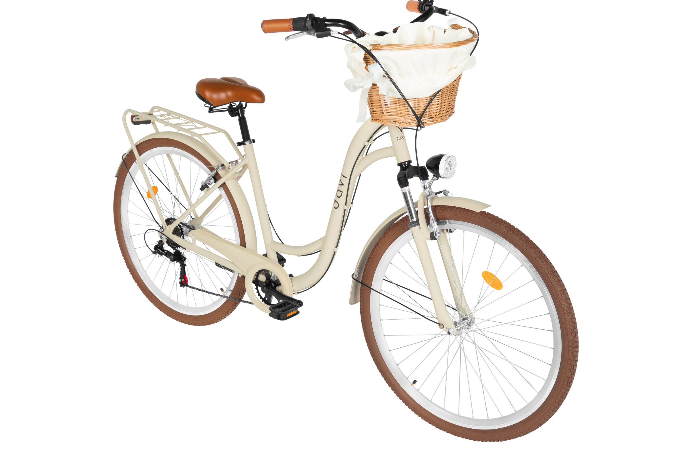Bicicleta dama Davi Maria Aluminiu, 28", 160-185 cm, 7 viteze, Maro Cafeniu - imagine 2