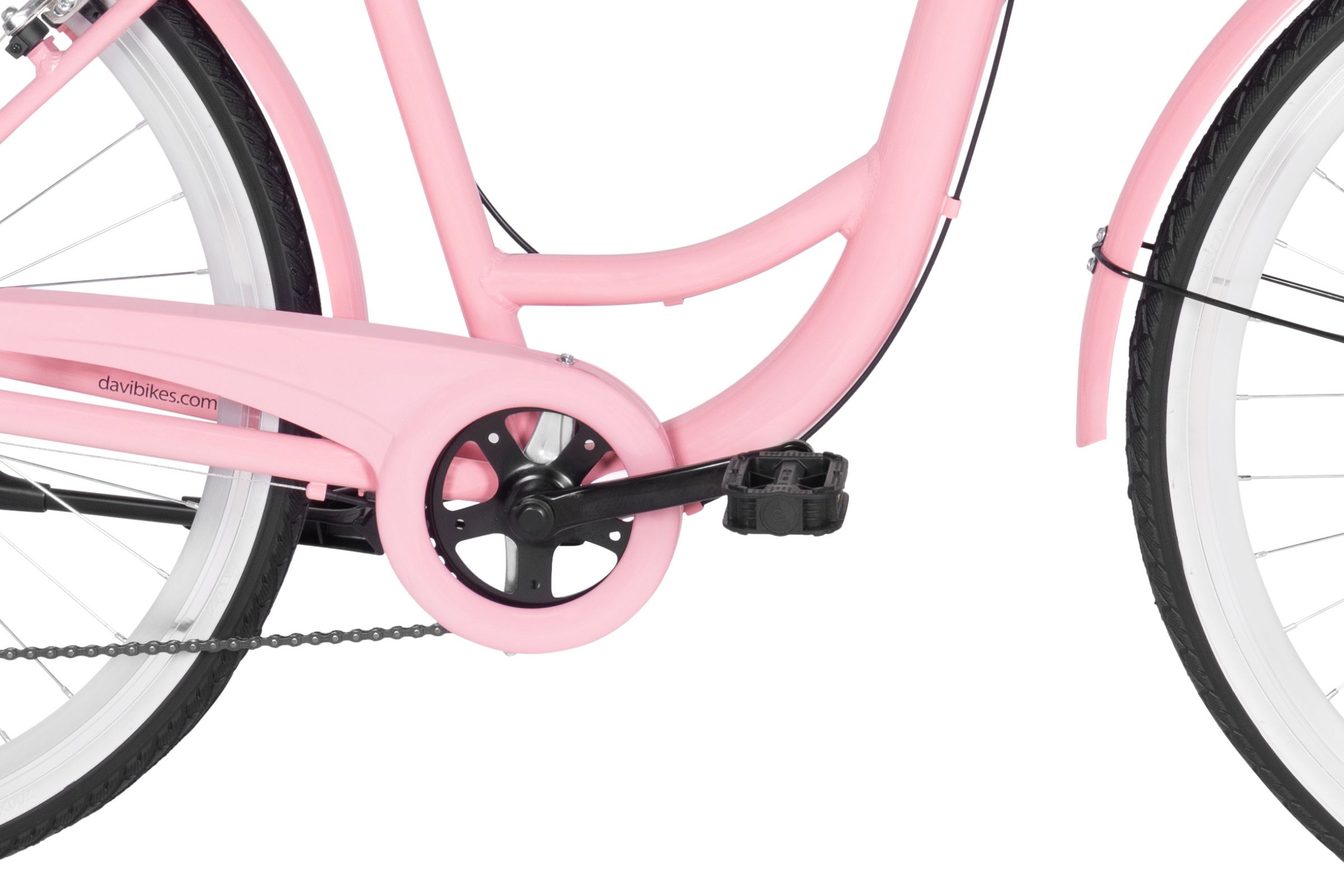 Bicicleta dama Davi Maria Aluminiu, 28", 160-185 cm, 7 viteze, Roz - imagine 6