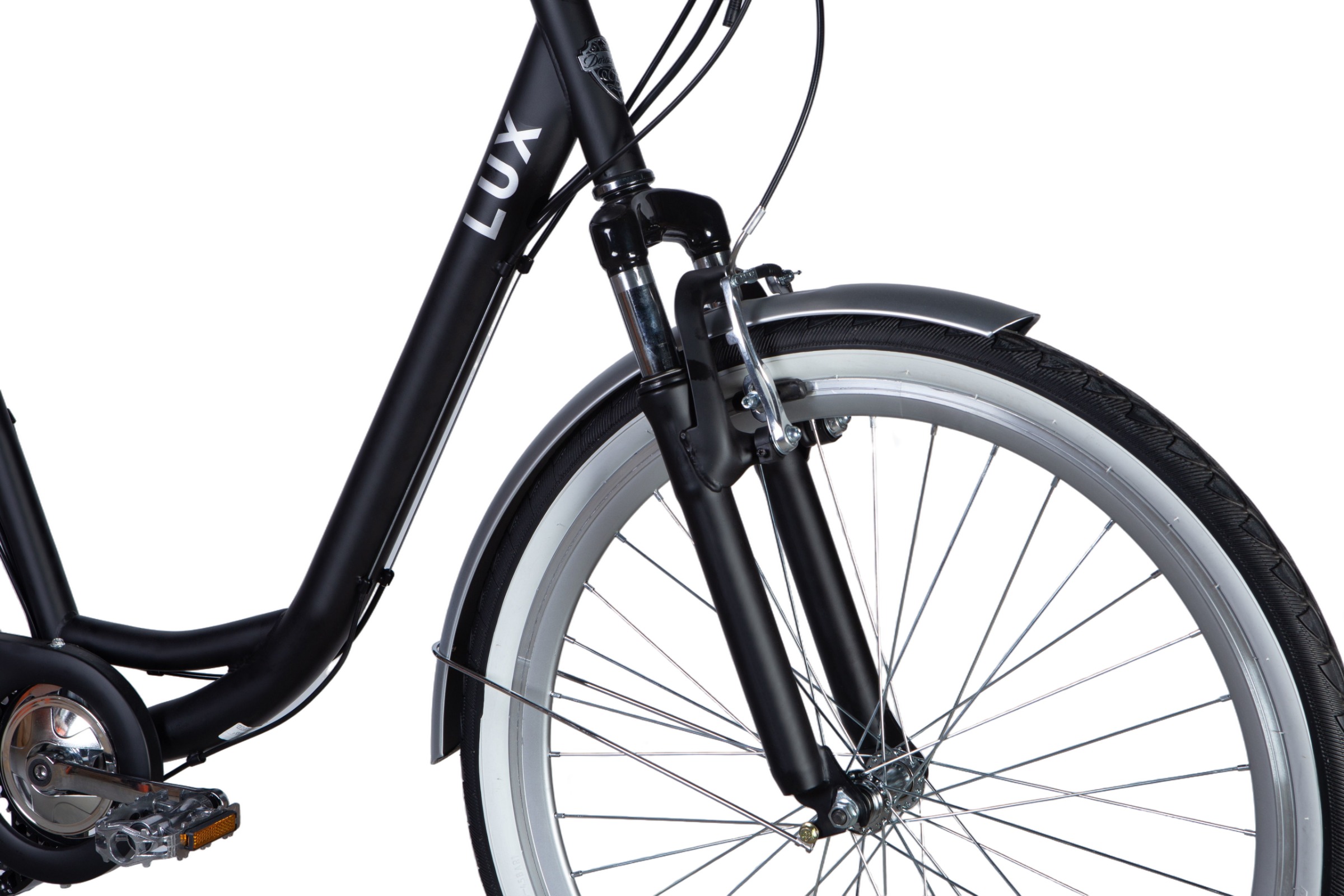 Bicicleta Electrica E-Lux 26", 155-170 cm, 50 km, 7 viteze, Negru - imagine 5
