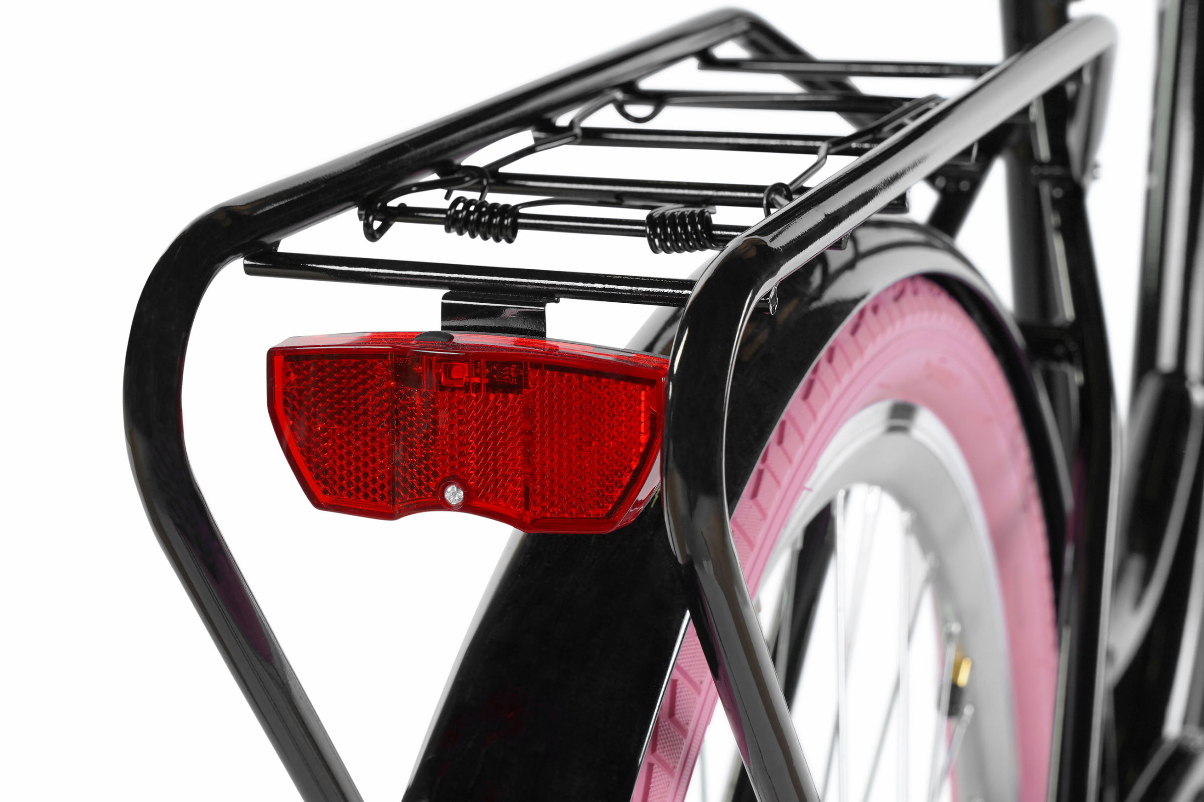 Bicicleta dama Davi Lila 1 viteza, 28", 160-185 cm, Negru/Roz - imagine 7