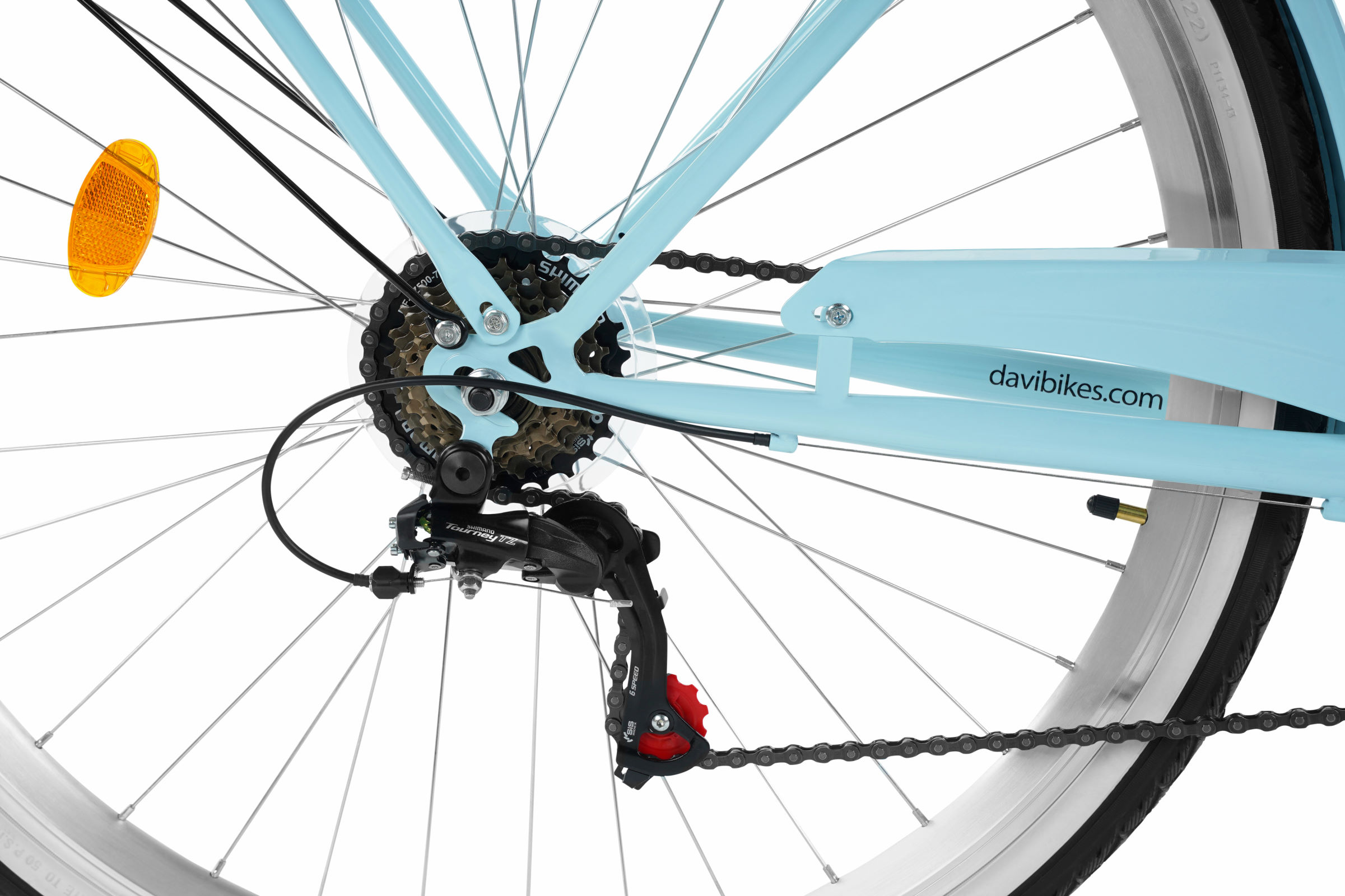 Bicicleta dama Davi Emma 7 viteze, 28, 160-185 cm, Albastru - imagine 7