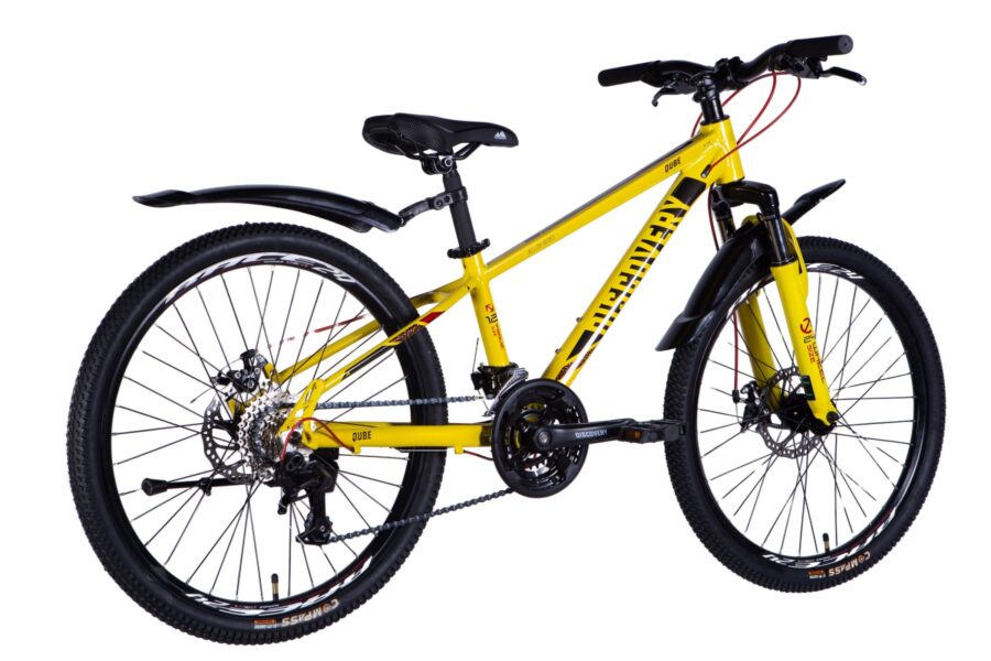 Bicicletă galbenă modernă pentru aventuri în aer liber