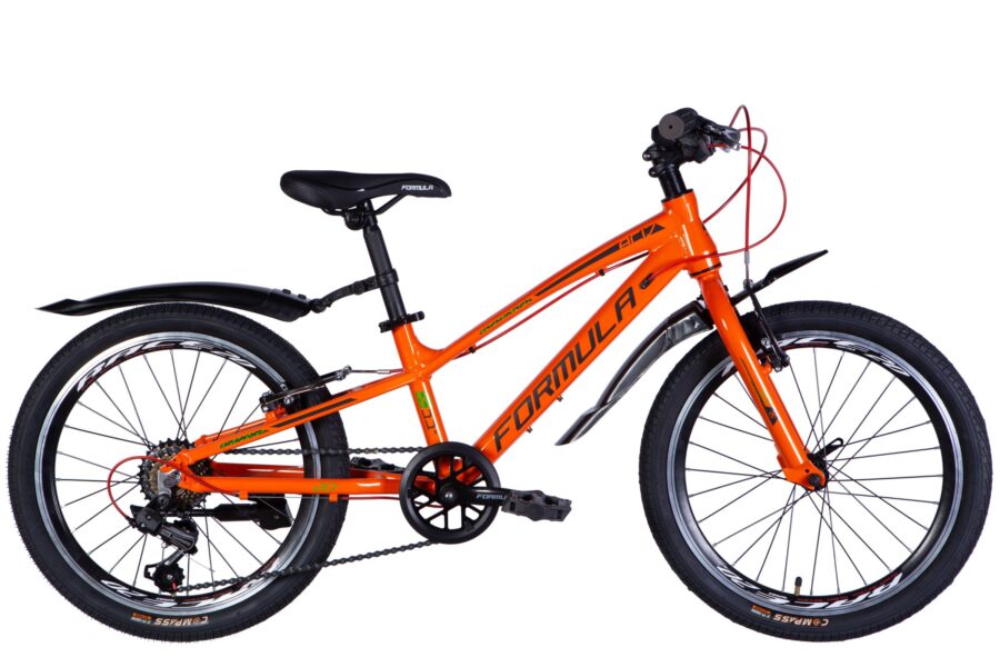 Bicicletă portocalie pentru copii, model Formula.