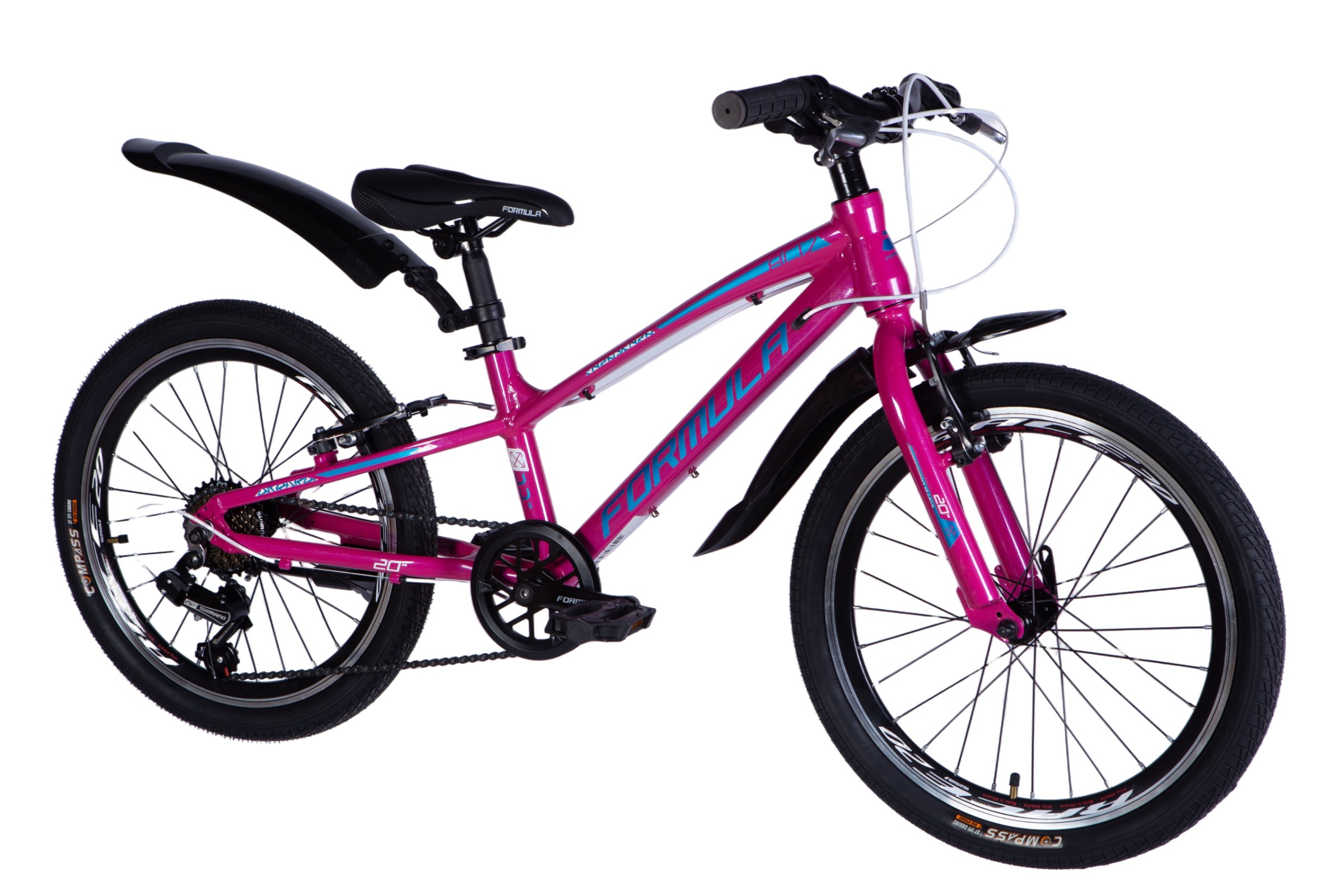 Biciclete copii Acid 20", Aluminiu, 110-140 cm, 7 viteze, Roz - imagine 2