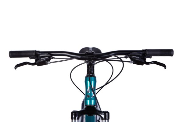 Ghidon bicicletă negru cu frâne și cabluri