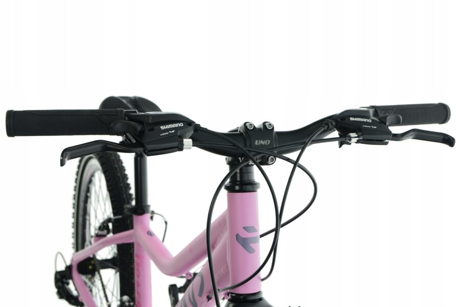 Manete de bicicletă roz și negru