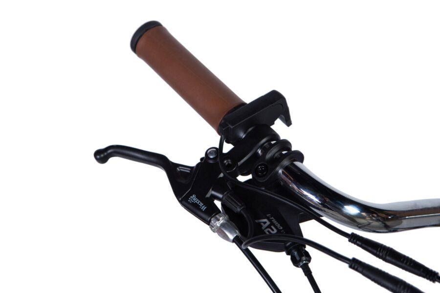 Maneta bicicletei cu grip din cauciuc