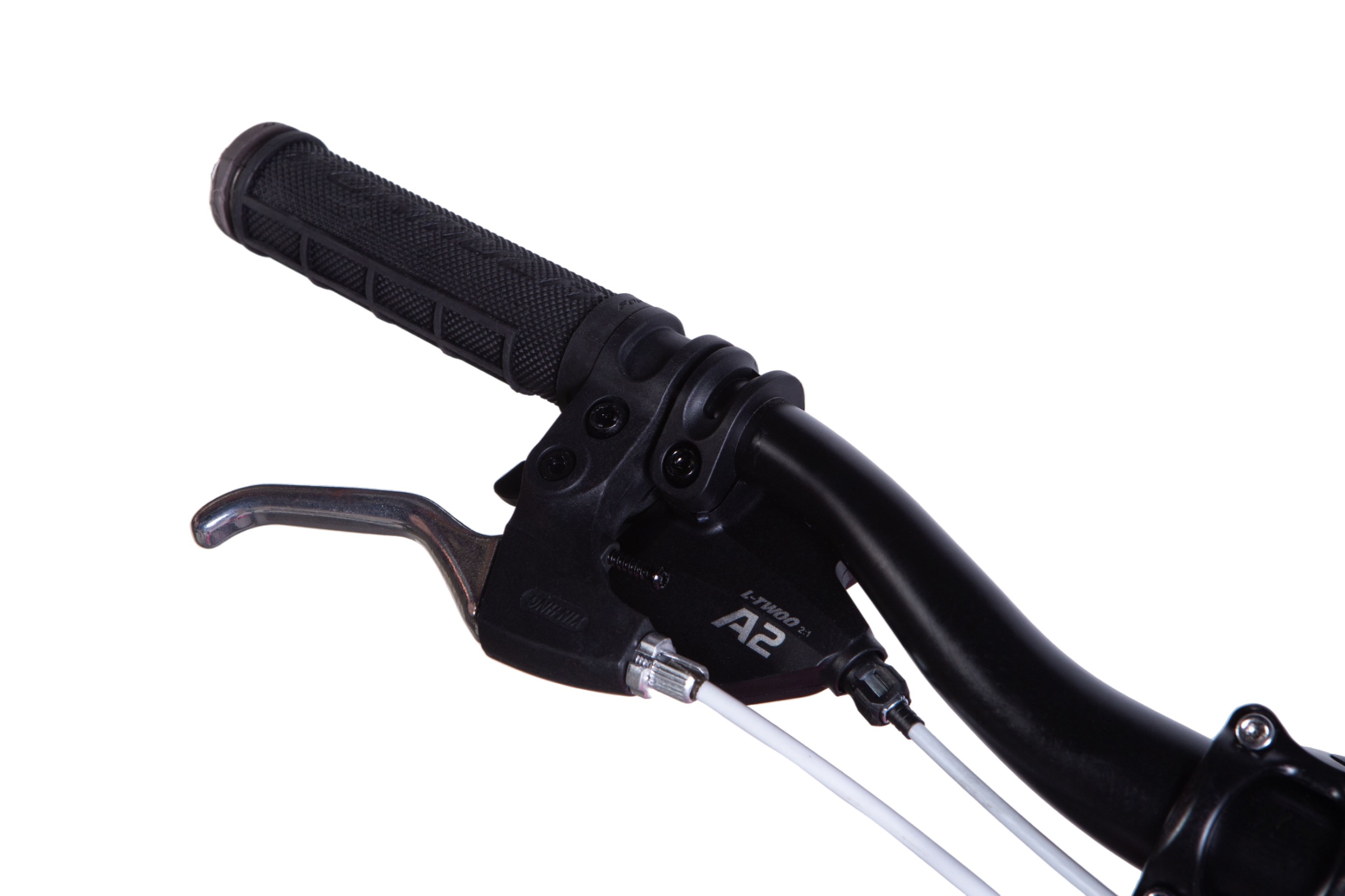 Mâner bicicletă cu frână și cabluri tensionate