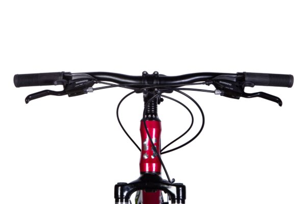 Ghidon bicicletă cu frâne Shimano, vedere frontală.