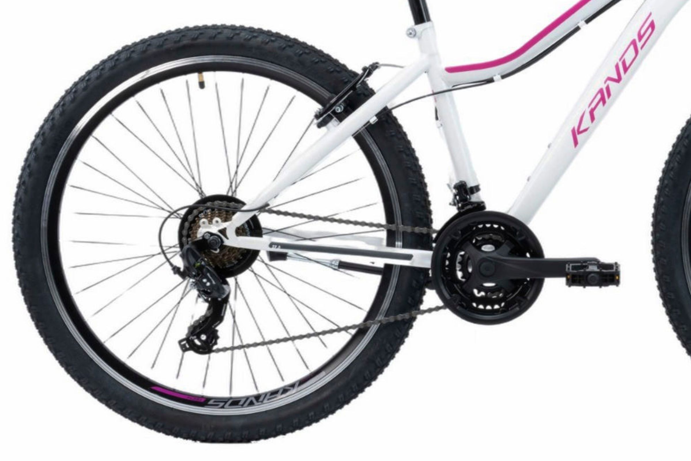 Bicicleta MTB Kands Energy 500, 27,5'', 150-175 cm, 21 viteze, Alb-roz - imagine 6