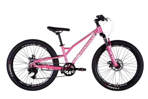 Bicicleta copii MTB Flint 24", 130-150 cm, 7 viteze, Roz