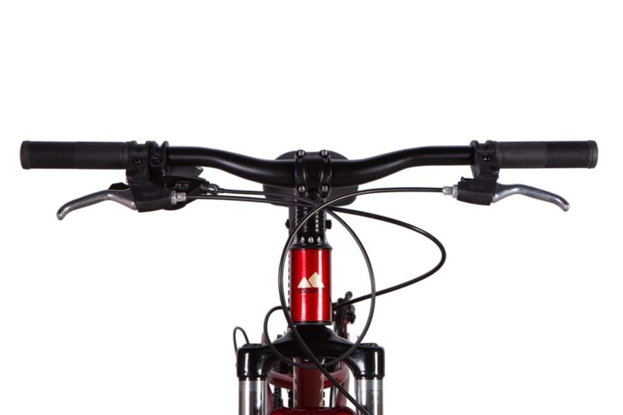 Ghidon de bicicletă cu frâne și cabluri.