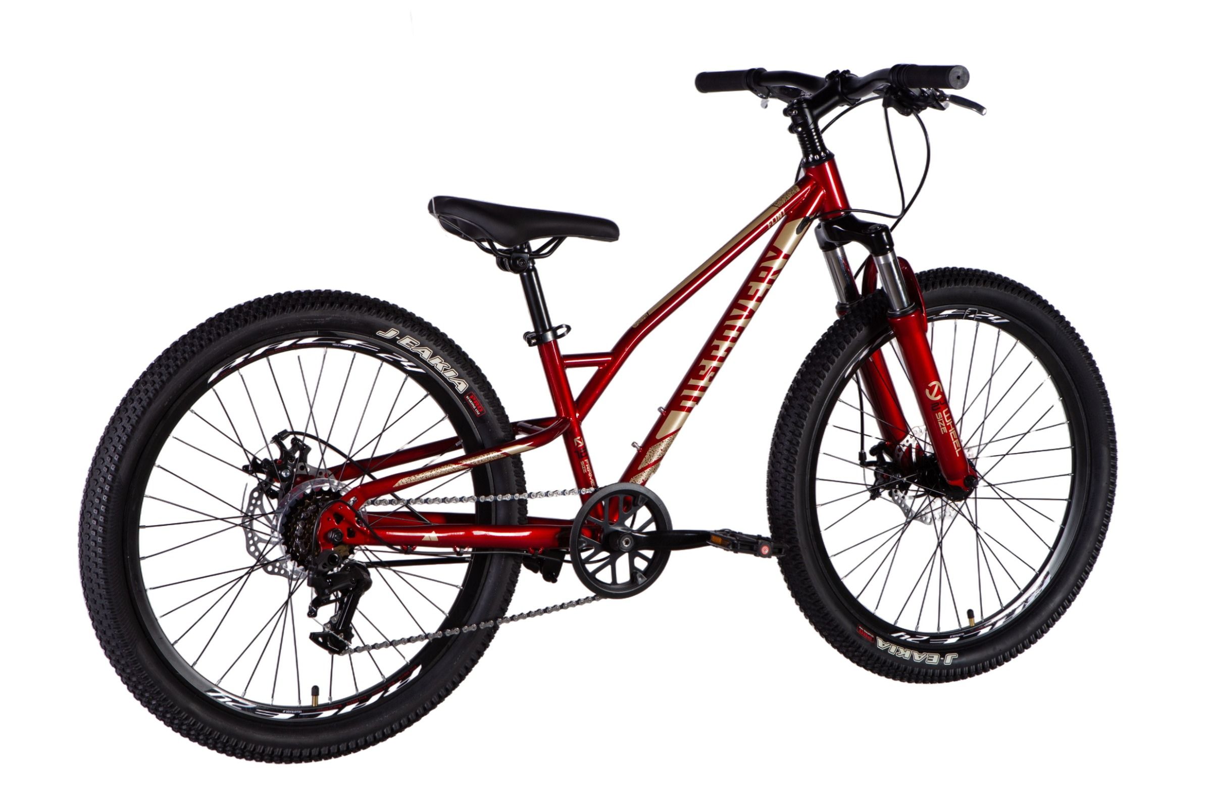 Bicicleta copii MTB Flint 24", 130-150 cm, 7 viteze, Roşu - imagine 6