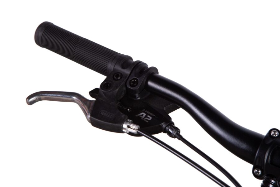 Mâner de bicicletă cu frână și schimbător.