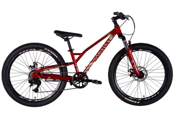 Bicicleta copii MTB Flint 24", 130-150 cm, 7 viteze, Roşu
