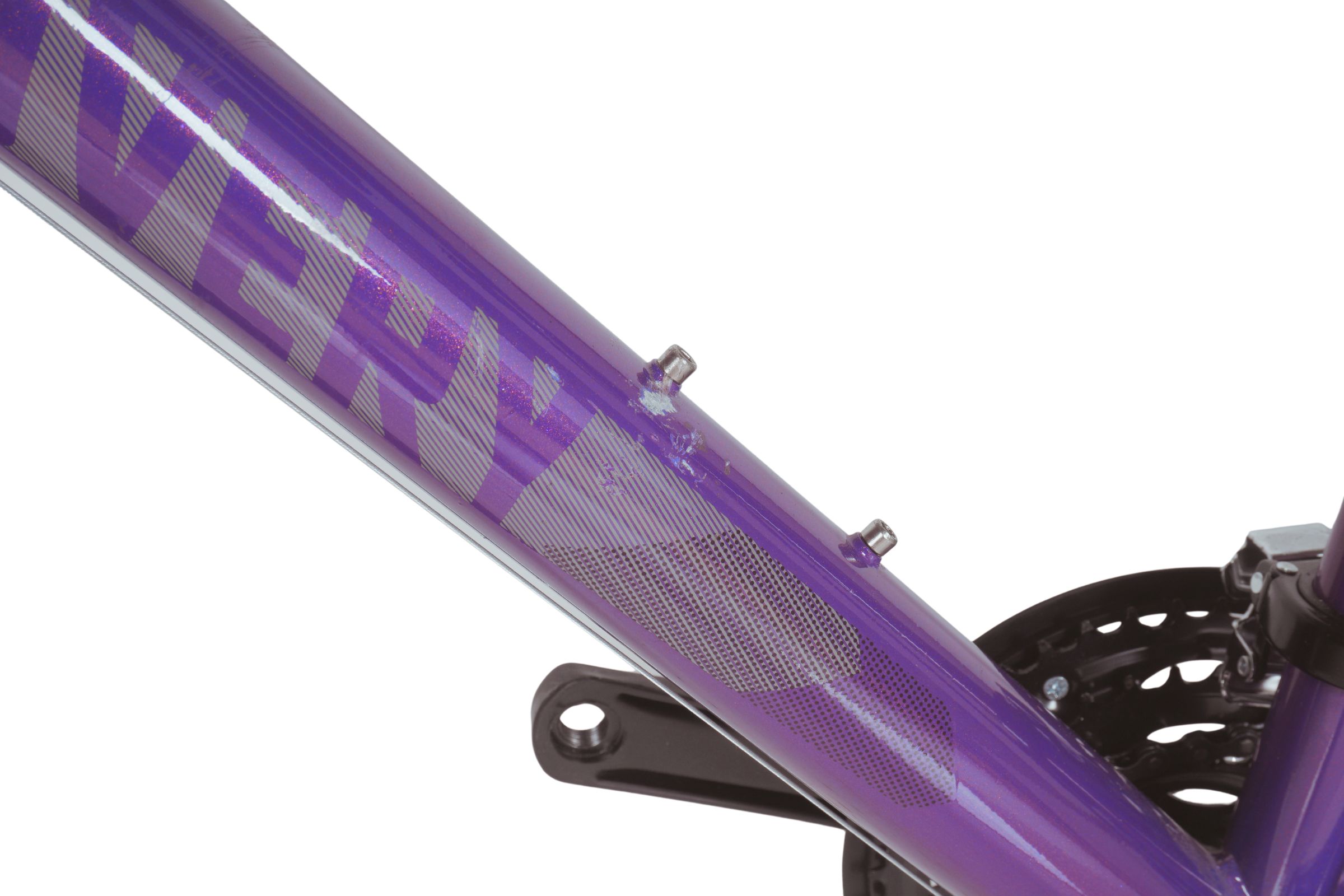 Tub cadru bicicletă violet cu suport sticlă