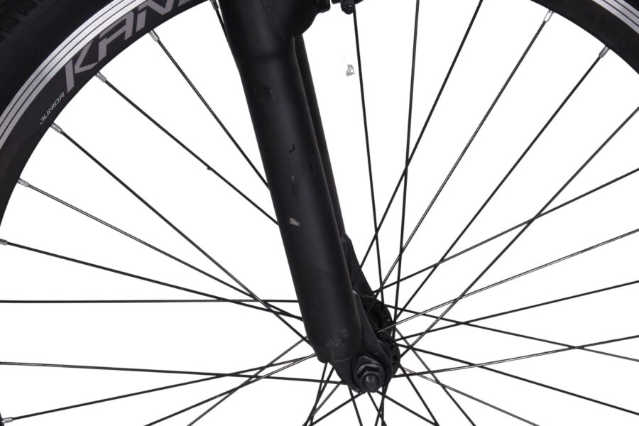 Detaliu de roată de bicicletă cu spițe