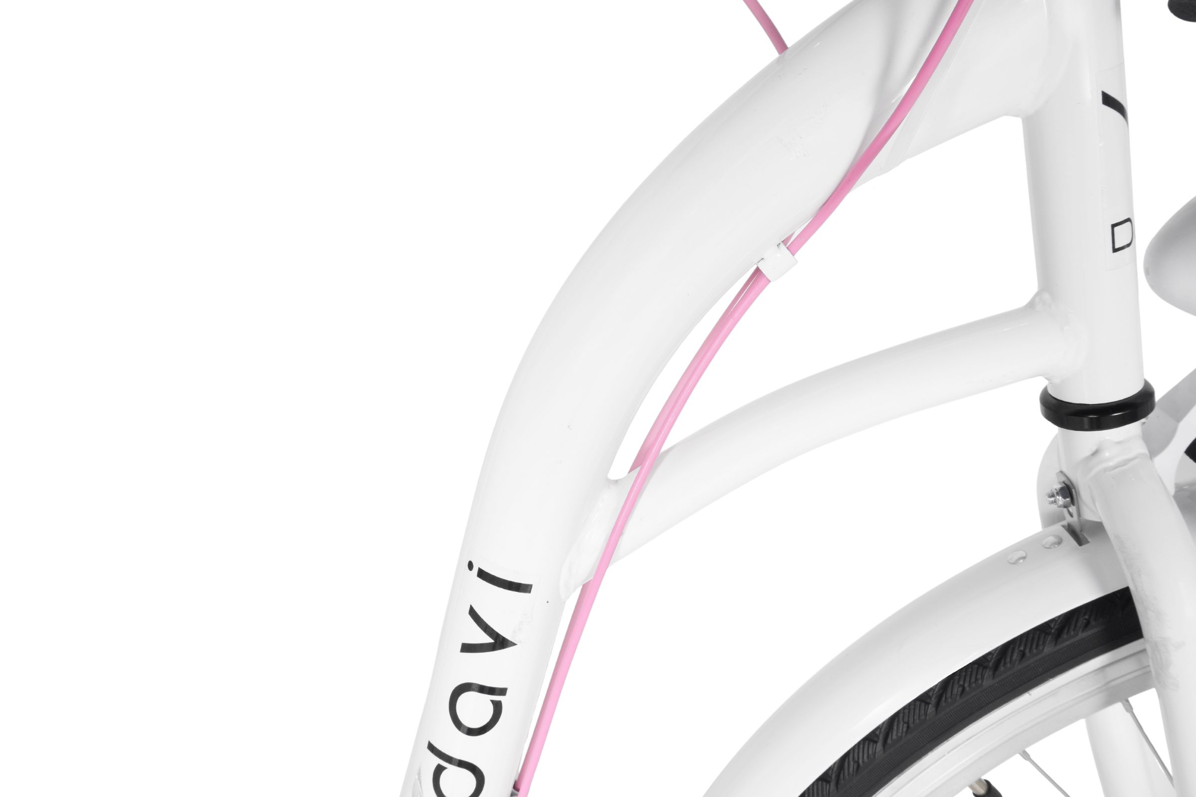 Bicicleta dama Davi Emma 7 viteze, 28", 160-185 cm, Alb/Negru - Outlet - imagine 15