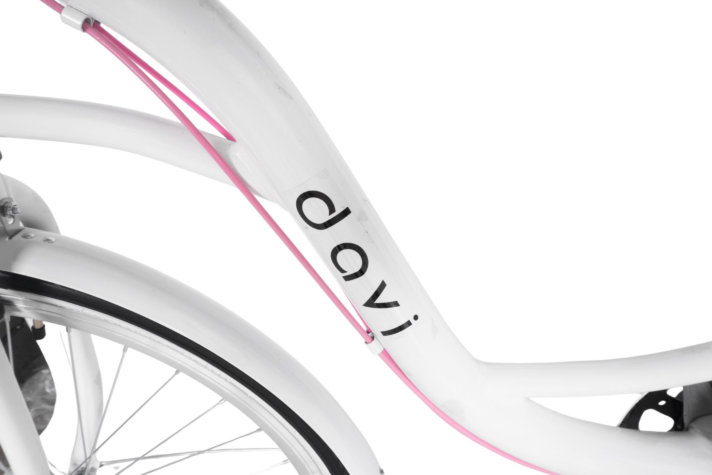 Bicicleta dama Davi Emma 7 viteze, 28", 160-185 cm, Alb/Negru - Outlet - imagine 6