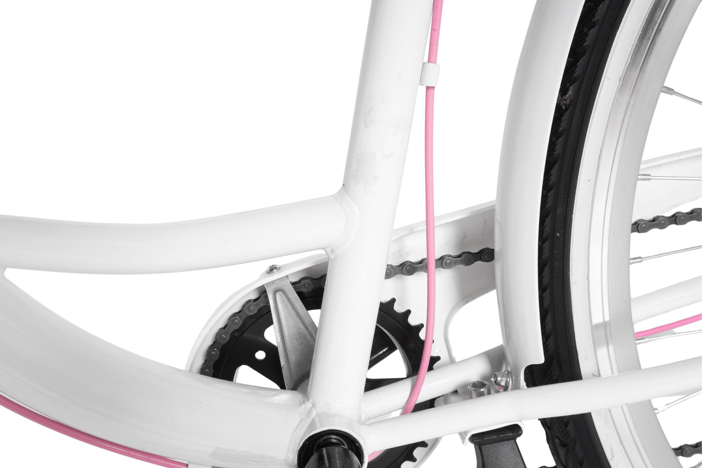 Bicicleta dama Davi Emma 7 viteze, 28", 160-185 cm, Alb/Negru - Outlet - imagine 7